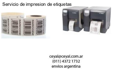 Servicio de impresion de etiquetas