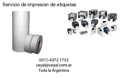 Servicio de impresion de etiquetas