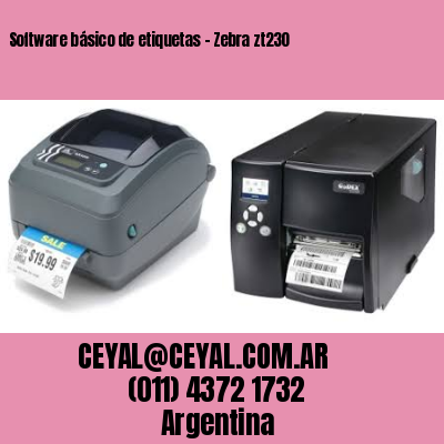 Software básico de etiquetas – Zebra zt230