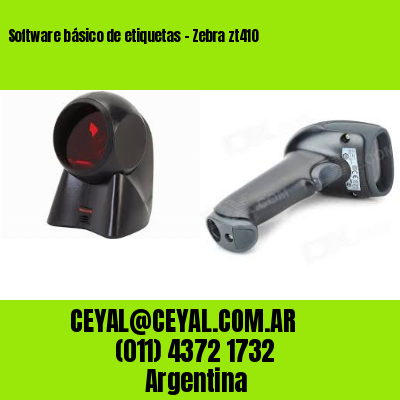 Software básico de etiquetas – Zebra zt410