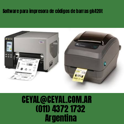 Software para impresora de códigos de barras gk420t