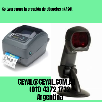 Software para la creación de etiquetas gk420t