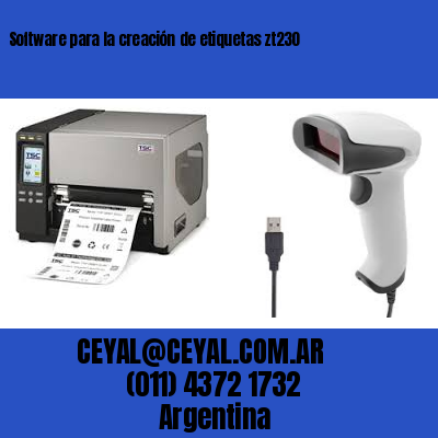 Software para la creación de etiquetas zt230
