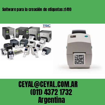 Software para la creación de etiquetas zt410