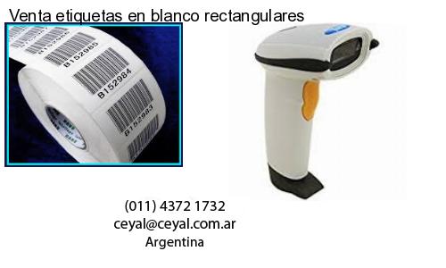 Venta etiquetas en blanco rectangulares