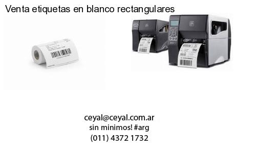 Venta etiquetas en blanco rectangulares
