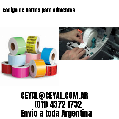 codigo de barras para alimentos