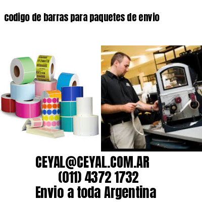 codigo de barras para paquetes de envio