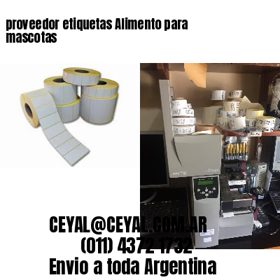 proveedor etiquetas Alimento para mascotas