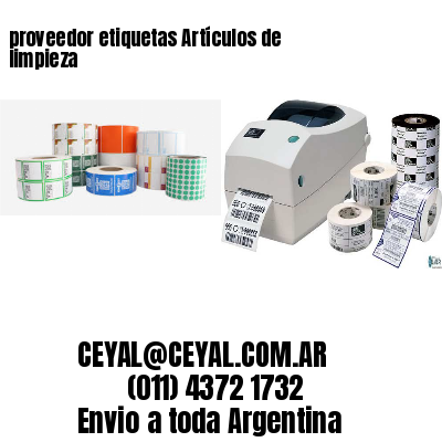 proveedor etiquetas Artículos de limpieza