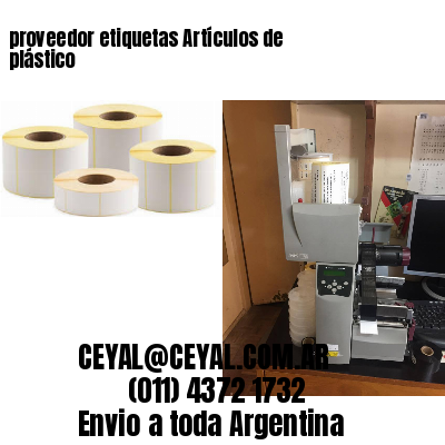 proveedor etiquetas Artículos de plástico