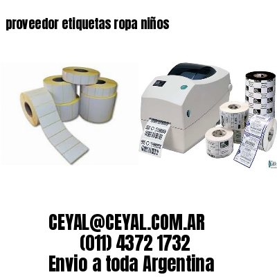 proveedor etiquetas ropa niños