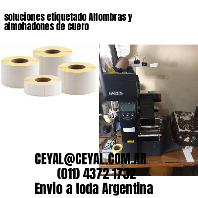 soluciones etiquetado Alfombras y almohadones de cuero