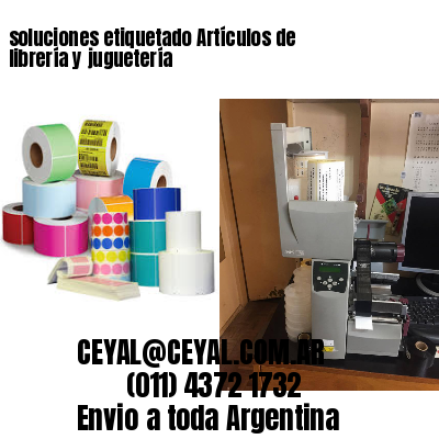soluciones etiquetado Artículos de librería y juguetería