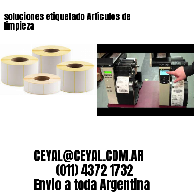 soluciones etiquetado Artículos de limpieza