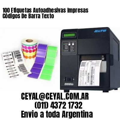 100 Etiquetas Autoadhesivas Impresas Códigos De Barra Texto