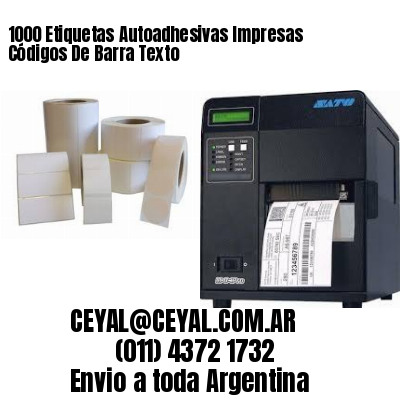 1000 Etiquetas Autoadhesivas Impresas Códigos De Barra Texto