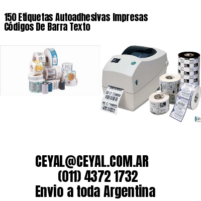 150 Etiquetas Autoadhesivas Impresas Códigos De Barra Texto