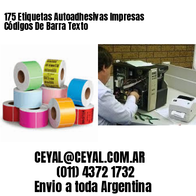 175 Etiquetas Autoadhesivas Impresas Códigos De Barra Texto