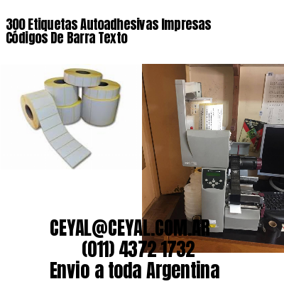 300 Etiquetas Autoadhesivas Impresas Códigos De Barra Texto