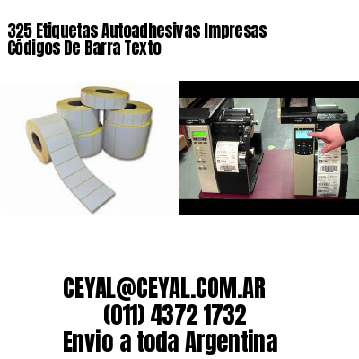 325 Etiquetas Autoadhesivas Impresas Códigos De Barra Texto