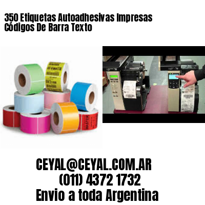350 Etiquetas Autoadhesivas Impresas Códigos De Barra Texto