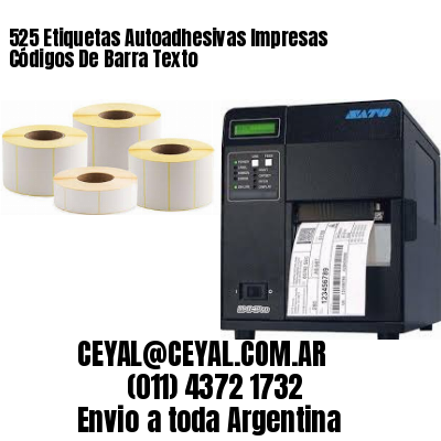 525 Etiquetas Autoadhesivas Impresas Códigos De Barra Texto