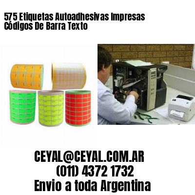 575 Etiquetas Autoadhesivas Impresas Códigos De Barra Texto