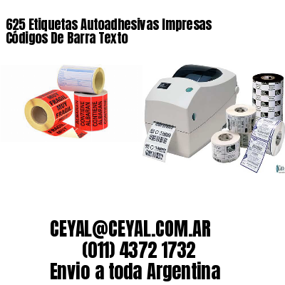 625 Etiquetas Autoadhesivas Impresas Códigos De Barra Texto