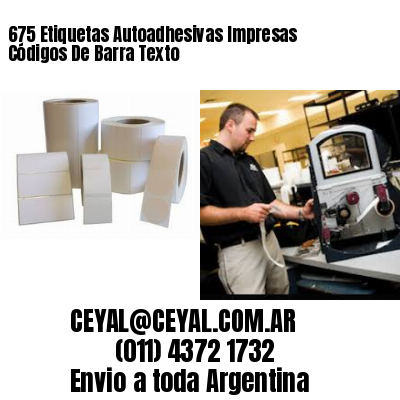 675 Etiquetas Autoadhesivas Impresas Códigos De Barra Texto