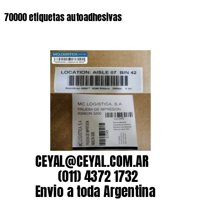 70000 etiquetas autoadhesivas