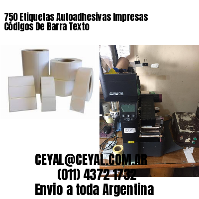 750 Etiquetas Autoadhesivas Impresas Códigos De Barra Texto