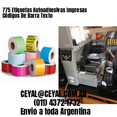 775 Etiquetas Autoadhesivas Impresas Códigos De Barra Texto