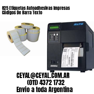 825 Etiquetas Autoadhesivas Impresas Códigos De Barra Texto