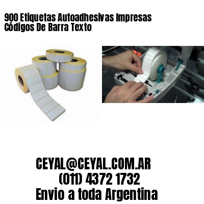 900 Etiquetas Autoadhesivas Impresas Códigos De Barra Texto