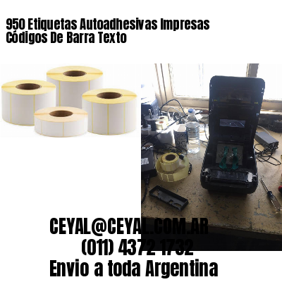 950 Etiquetas Autoadhesivas Impresas Códigos De Barra Texto