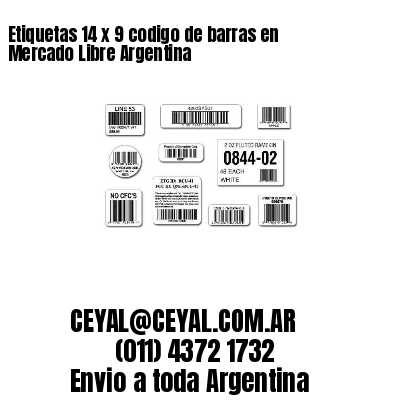 Etiquetas 14 x 9 codigo de barras en Mercado Libre Argentina