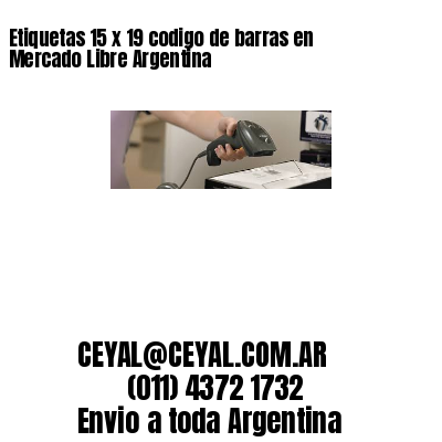 Etiquetas 15 x 19 codigo de barras en Mercado Libre Argentina