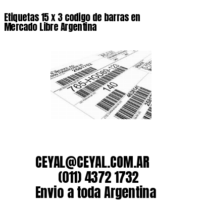 Etiquetas 15 x 3 codigo de barras en Mercado Libre Argentina