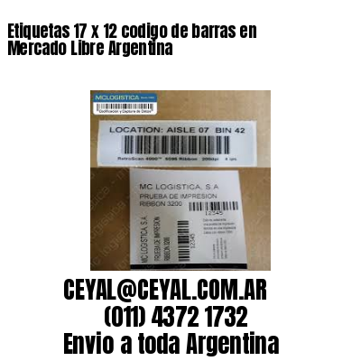 Etiquetas 17 x 12 codigo de barras en Mercado Libre Argentina