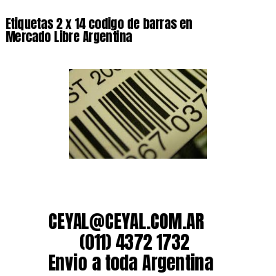 Etiquetas 2 x 14 codigo de barras en Mercado Libre Argentina