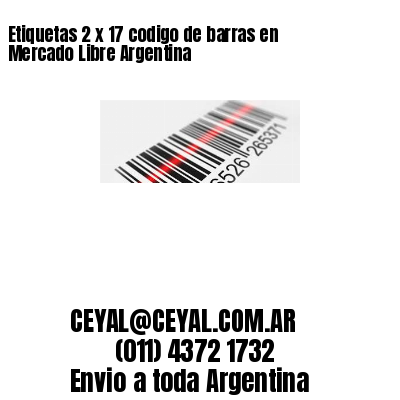 Etiquetas 2 x 17 codigo de barras en Mercado Libre Argentina