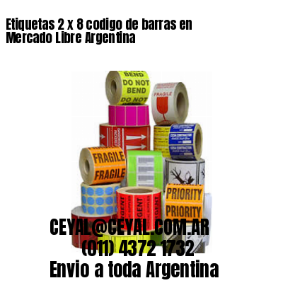 Etiquetas 2 x 8 codigo de barras en Mercado Libre Argentina