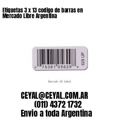 Etiquetas 3 x 13 codigo de barras en Mercado Libre Argentina