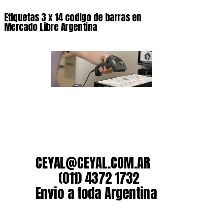 Etiquetas 3 x 14 codigo de barras en Mercado Libre Argentina
