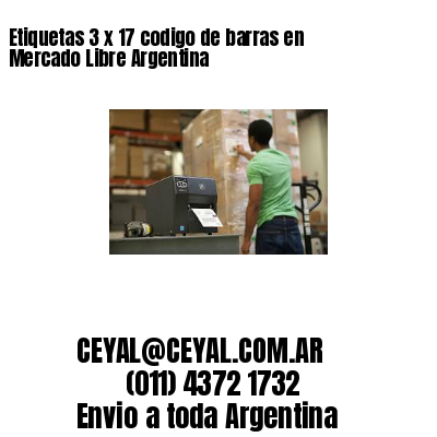 Etiquetas 3 x 17 codigo de barras en Mercado Libre Argentina
