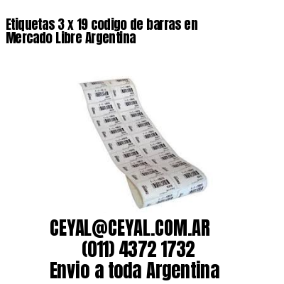 Etiquetas 3 x 19 codigo de barras en Mercado Libre Argentina