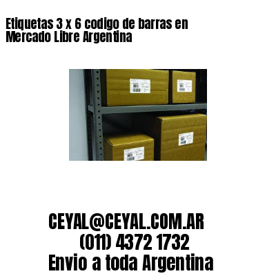 Etiquetas 3 x 6 codigo de barras en Mercado Libre Argentina