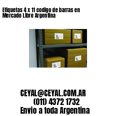 Etiquetas 4 x 11 codigo de barras en Mercado Libre Argentina
