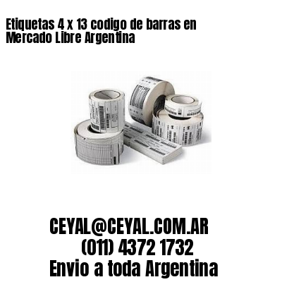 Etiquetas 4 x 13 codigo de barras en Mercado Libre Argentina